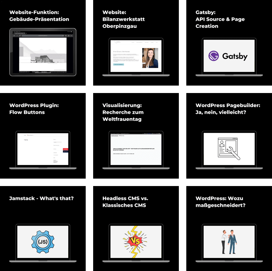 Screenshot of my Projects